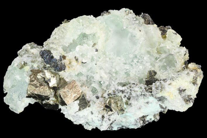 Green Fluorite, Sphalerite and Pyrite - Peru #126586